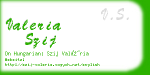 valeria szij business card